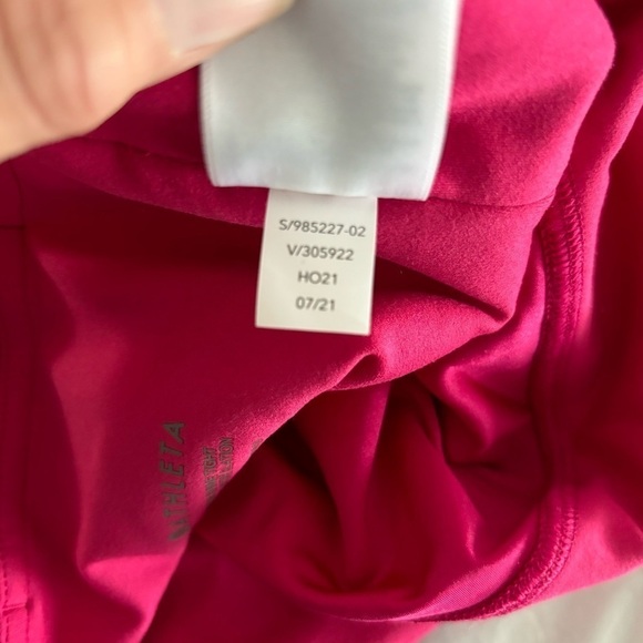 Athleta Elation Shine Tight Hot Pink size Medium PETITE - Picture 7 of 8